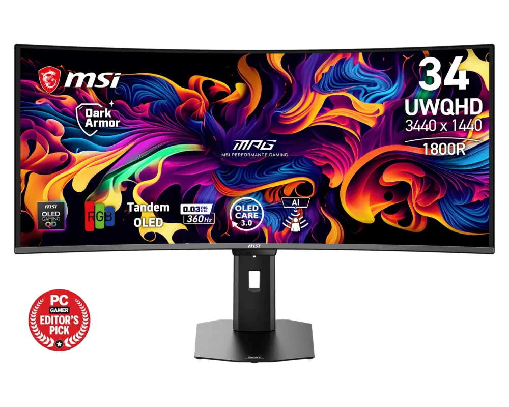 MSI MPG 341CQR QD-OLED X36 / 34" / UW 1440P / 360Hz / QD-OLED