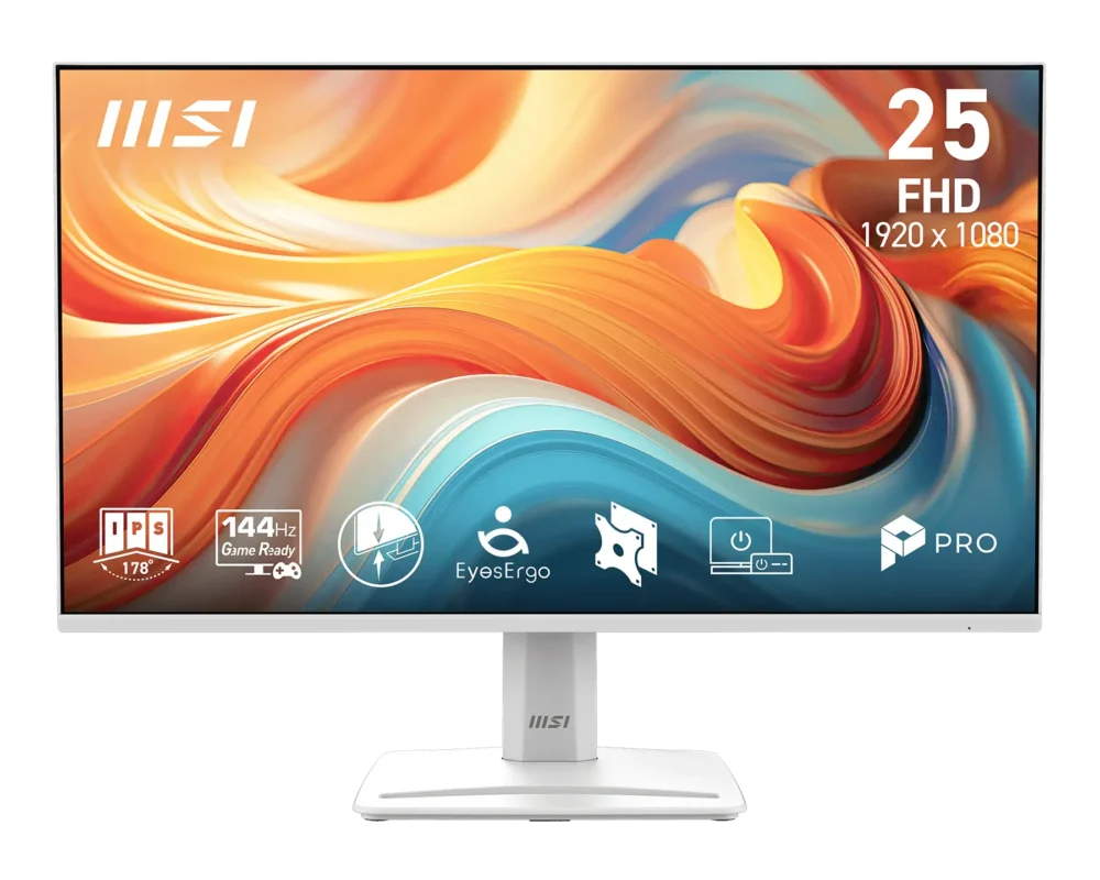 MSI PRO MP251W E14A / 24.5" / 1080P / 144Hz / IPS / White