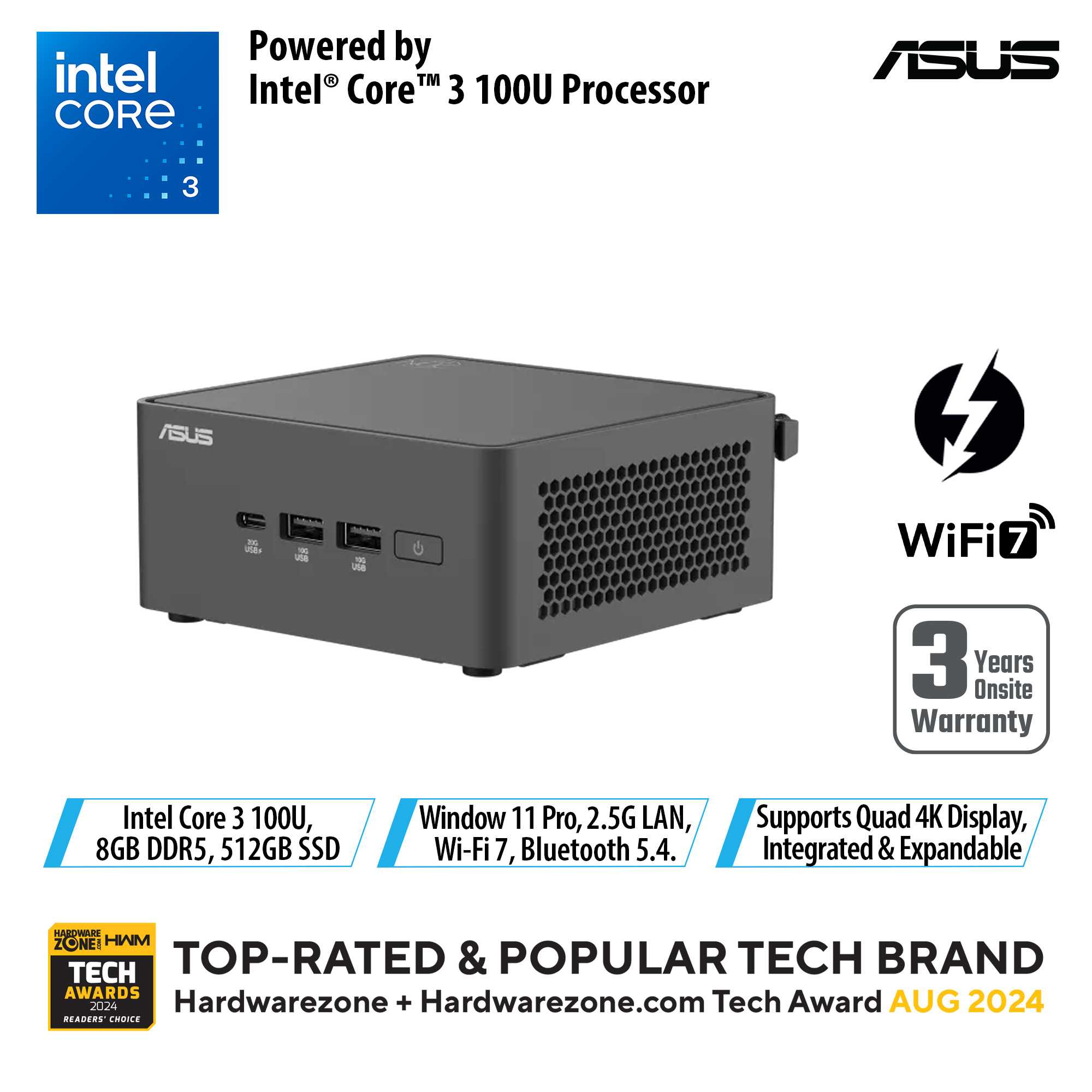 ASUS NUC 15 PRO TALL ULTRA 3-100U 1 ASUS NUC 15 PRO TALL ULTRA 3-100U