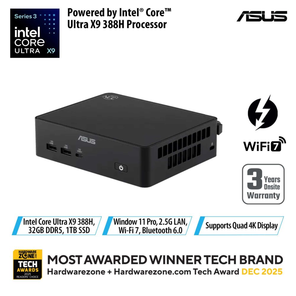 ASUS NUC 16 Pro / Intel Core Ultra 9 388H / 32GB / 1TB / Windows 11 Pro