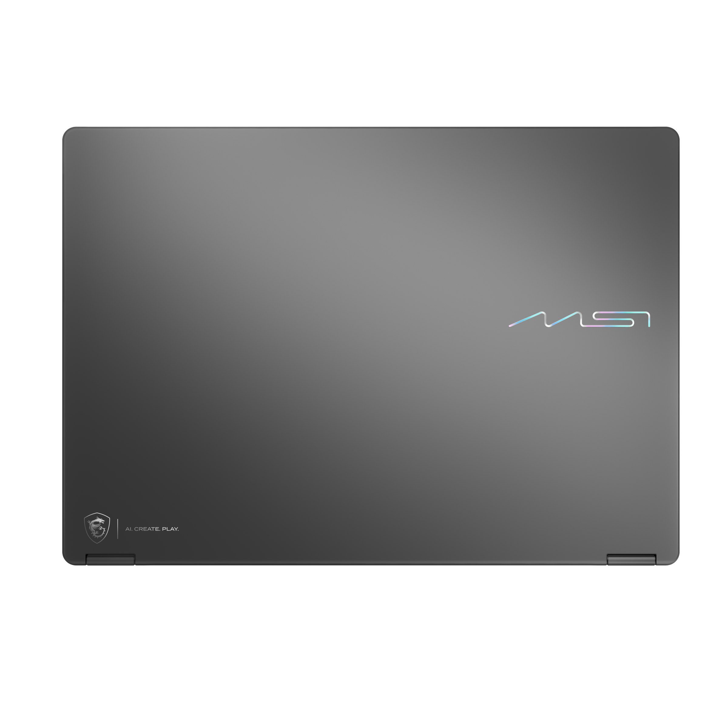 MSI Prestige N16 Flip AI+, Lid, top-down view