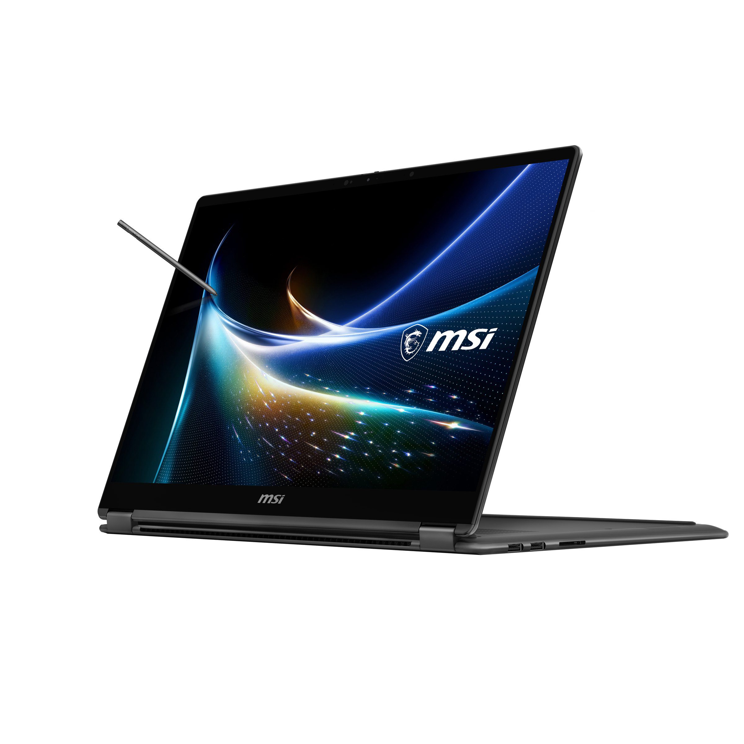 MSI Prestige N16 Flip AI+, Stand mode with Nano Pen