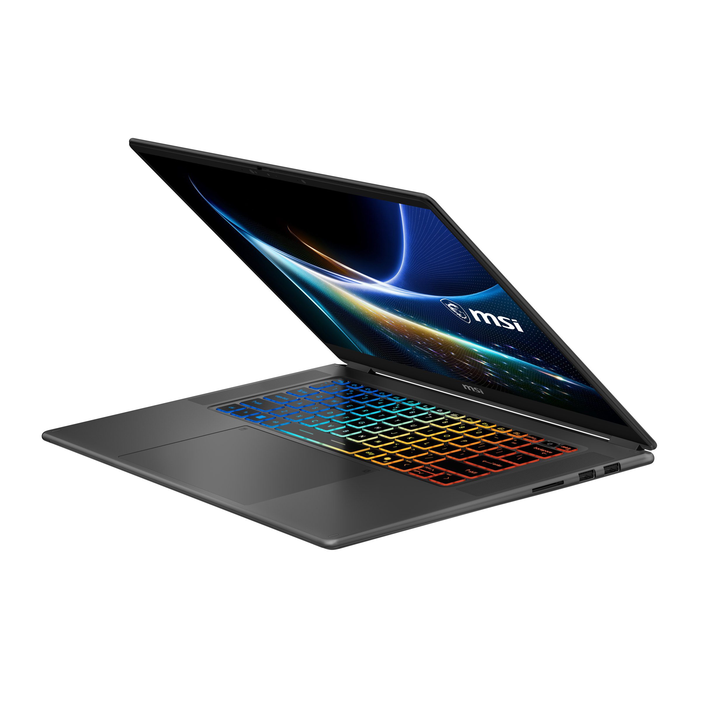 MSI Prestige N16 Flip AI+, Open, low angle